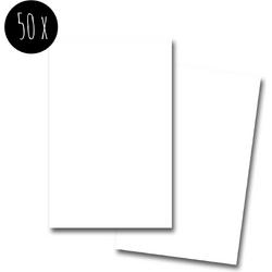 50x Minikaartjes / Blanco Kaartjes / Naamkaartjes | 85 x 55 mm | wit